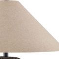 Casimer Black Table Lamp illuminated front view on white background