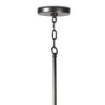 Ceiling canopy and short chain links attachment with dark metal finish