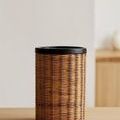 Product Image 4 for Natural Iron & Bamboo Round Lantern Dia 7" from BIDKHome