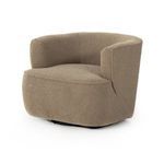 Three-quarter front left angle showing chair’s curvature and cushioning