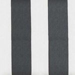 Close-up of black and white striped fabric swatch for Monterey Loveseat