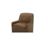Close-up angle focused on padded armrest and seat cushion stitching details