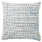 Product Image 3 for Yonah Handmade Geometric Blue/ White Down Throw Pillow 22 Inch from Jaipur 