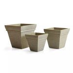 Product Image 1 for Concretelite Cailen Square Pots, Set Of 3 from Napa Home And Garden