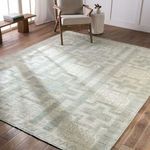 Product Image 5 for Cirus Hand-Knotted Geometric Light Blue/ Ivory Rug from Jaipur 