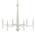 Donnybrook Chandelier slightly tilted view highlighting smooth curvature of six arms