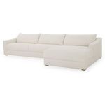 Farrow Sectional viewed from angled front right highlighting piped edges and chaise extension