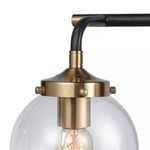Product Image 11 for Boudreaux 4 Light Vanity Lamp In Matte Black And Antique Gold With Sphere Shaped Glass from Elk Lighting