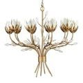 Side angle highlighting curve of gold stems and clustered leaf details