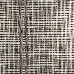 Close-up of pillow front with visible fibre texture and darker stitched vertical stripe