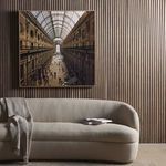 Duplicate close-up image highlighting premium metal print gloss and detailed architectural features