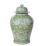 Product Image 4 for Spring Green Sea Flower Temple Jar Large from Legend of Asia