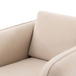 Close-up view of back cushion showing smooth fabric and clean stitching