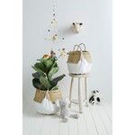 Product Image 6 for Beige & White Collapsible Palm Leaf Baskets With Large Tassels (Set Of 2) from Creative Co-Op