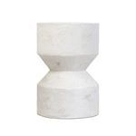 Ara End Table front view emphasizing the smooth vertical sides and slight taper in the middle