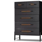 Product Image 23 for Rosedale 6-Drawer Tall Oak Dresser - Ebony Oak Veneer from Four Hands