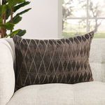 Product Image 5 for Milton Dark Brown Geometric Lumbar Pillow from Jaipur 