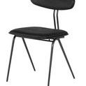 Three-quarter angled view showing the chair’s frame structure and curved backrest connection