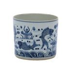 Product Image 3 for Blue & White Fish Orchid Pot from Legend of Asia