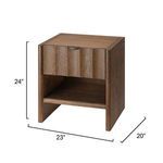 Product Image 6 for Finley Small Fluted Brown Sugar Oak Nightstand from Jamie Young