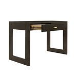 Product Image 3 for Larkin Two Drawer Desk With Fluted Detail In Dark Espresso Oak from Worlds Away