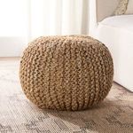 Product Image 7 for Azene Handmade Solid Tan Cylinder Pouf 20" x 20" x 14" from Jaipur 