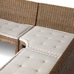 Back view showing smooth rattan weave panels with slight color variations