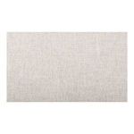 Close-up top-down view of Luzon bed's linen blend upholstery fabric texture in neutral tone