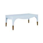 Product Image 1 for Tapered Leg Coffee Table With Antique Brass Foot Caps from Worlds Away