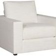 Lucca Accent Chair angled view showing thick arms and slightly reclined cushion