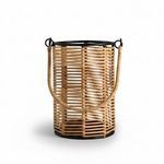 Product Image 6 for Natural Iron & Bamboo Round Lantern Dia 5" from BIDKHome