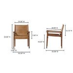 Remy Dining Chair dimensions showing height, width, depth from front and side views.