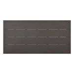 Top-down view showing three evenly spaced horizontal slats on table surface