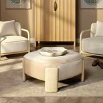 Product Image 2 for Tarte Earl Grey Velvet and Pale Oak Ottoman from Jamie Young