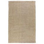 Chevron Handwoven Jute Area Rug in neutral tones with classic chevron pattern and durable natural fibers