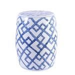 Product Image 2 for Blue & White Bamboo Joints Garden Stool from Legend of Asia