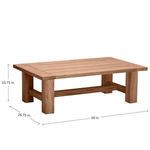 Product Image 3 for Croquet Teak Rectangular Coffee Table from Summer Classics