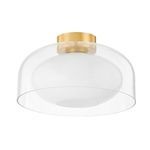Product Image 1 for Giovanna Aged Brass Glass shade Flush Mount from Mitzi