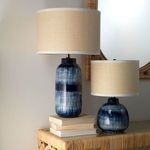 Product Image 7 for Large Batik Table Lamp Digo  Medium Drum Shade Raffia from Jamie Young
