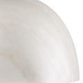 Close-up image of smooth alabaster shade showing marble-like swirls and matte finish