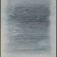 abstract painting with layered shades of blue and grey creating a soft, misty gradient with subtle texture