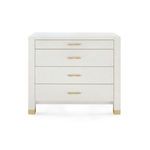 Camden Large 4-Drawer dresser front view highlighting symmetrical drawer alignment and gold details