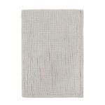 Top view of TC linen cotton blend throw showing textured linen layer without sherpa backing visible