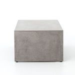 End view highlighting the solid concrete panel side with subtle surface variation
