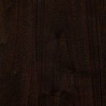Another detailed look at wood grain and dark wood tones on tabletop of two tier end table