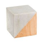 Product Image 1 for Large Marble And Wood Split Cube from Elk Home