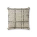 Product Image 1 for Grey / Moss Plaid Pillow - 18" Cover with Down from Loloi