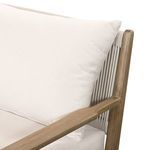 cushion edge with soft fabric and thick stuffing against wooden frame
