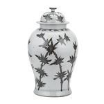 Product Image 2 for White & Brown Temple Jar Bamboo Motif from Legend of Asia
