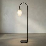 Product Image 1 for Swan Black Iron Floor Lamp from Noir